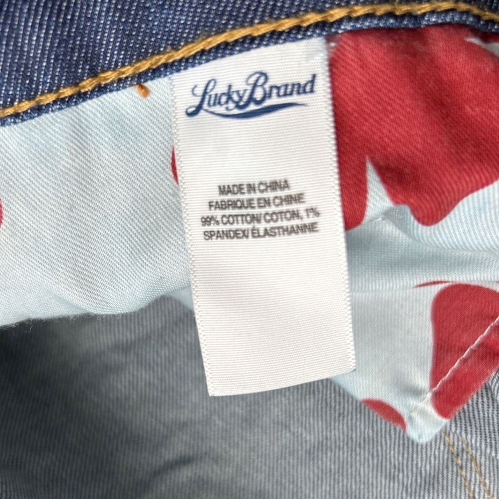 Lucky Brand Womens Low Rise Zoe Straight Crop Jeans Dark Wash Size 8/29 Y2K - Picture 7 of 11